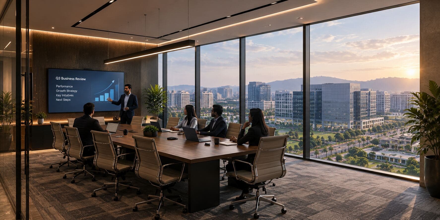 Executive boardroom at CyberWorks